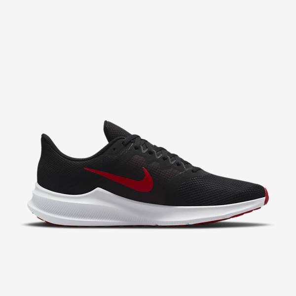 Nike Downshifter 11 Weg Hardloopschoenen Heren Zwart Wit Donkergrijs Rood | NK698OHE