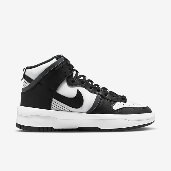 Nike Dunk High Up Sneakers Dames Wit Donkergrijs Zwart | NK802SWY