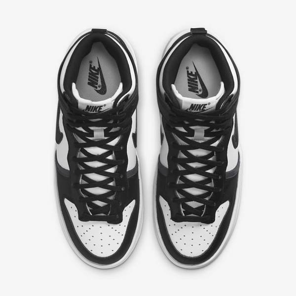 Nike Dunk High Up Sneakers Dames Wit Donkergrijs Zwart | NK802SWY