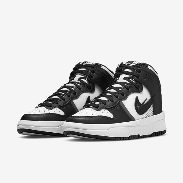 Nike Dunk High Up Sneakers Dames Wit Donkergrijs Zwart | NK802SWY