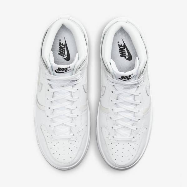 Nike Dunk High Up Sneakers Dames Wit Zwart Wit | NK632EBF