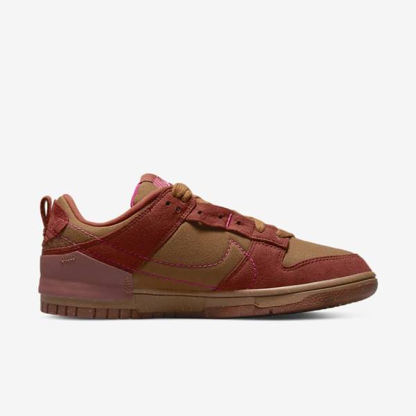 Nike Dunk Low Disrupt 2 Sneakers Dames Bruin Oranje Rood Roze | NK480IQO