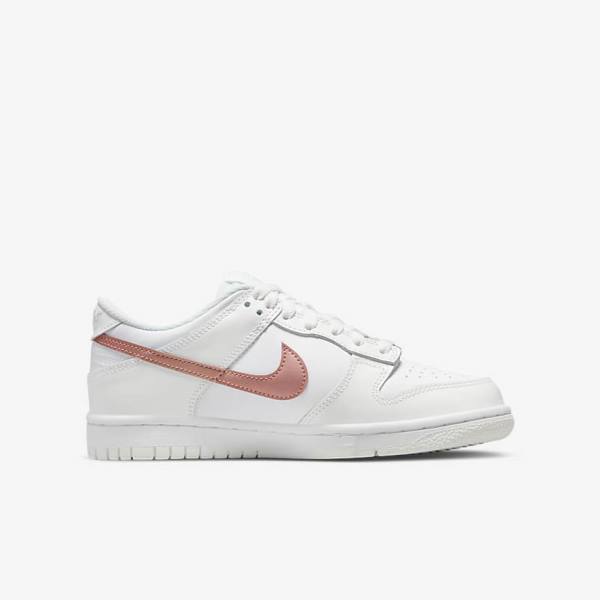 Nike Dunk Low Older Sneakers Kinderen Wit Metal Rood Bruin | NK256BJF