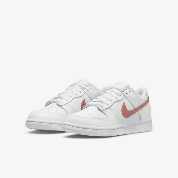 Nike Dunk Low Older Sneakers Kinderen Wit Metal Rood Bruin | NK256BJF