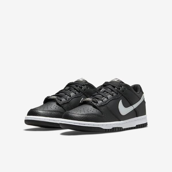 Nike Dunk Low Older Sneakers Kinderen Zwart Grijs Wit | NK810LVA