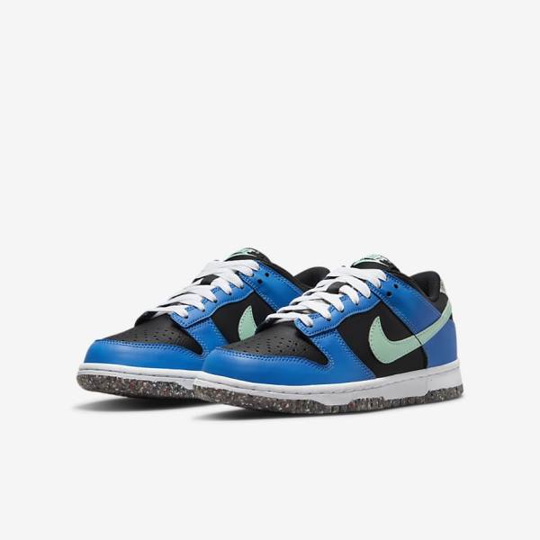 Nike Dunk Low SE Older Sneakers Kinderen Zwart Lichtblauw Roze Mintgroen | NK731EIR