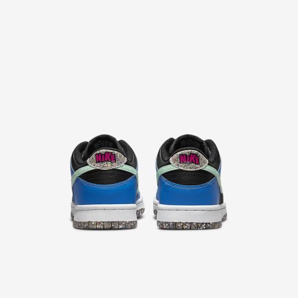 Nike Dunk Low SE Older Sneakers Kinderen Zwart Lichtblauw Roze Mintgroen | NK731EIR