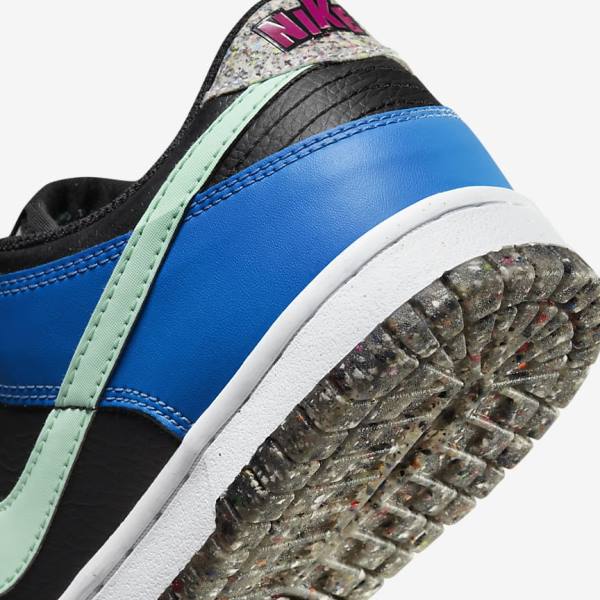 Nike Dunk Low SE Older Sneakers Kinderen Zwart Lichtblauw Roze Mintgroen | NK731EIR