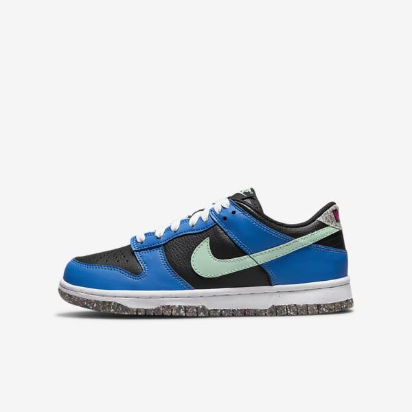 Nike Dunk Low SE Older Sneakers Kinderen Zwart Lichtblauw Roze Mintgroen | NK731EIR