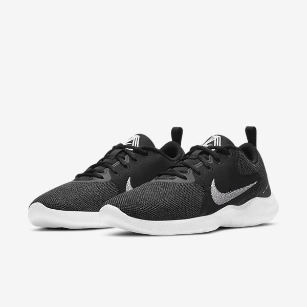 Nike Flex Experience Run 10 Weg Hardloopschoenen Dames Zwart Donkergrijs Wit | NK893ODC