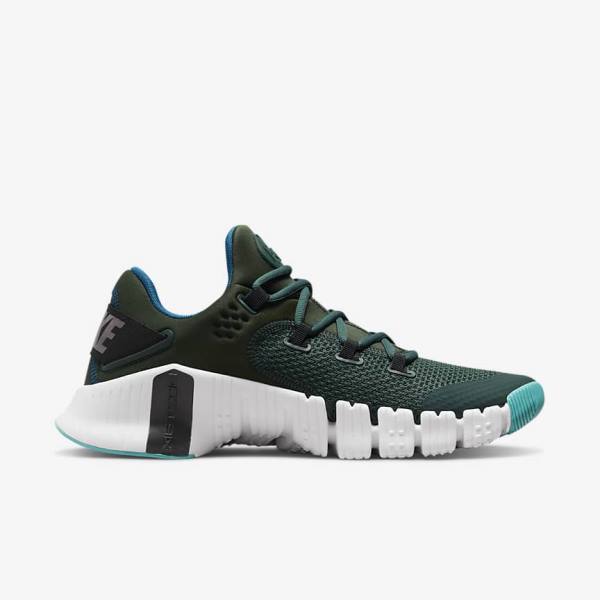 Nike Free Metcon 4 Fitness Schoenen Dames Groen Zwart Wit | NK962VWS