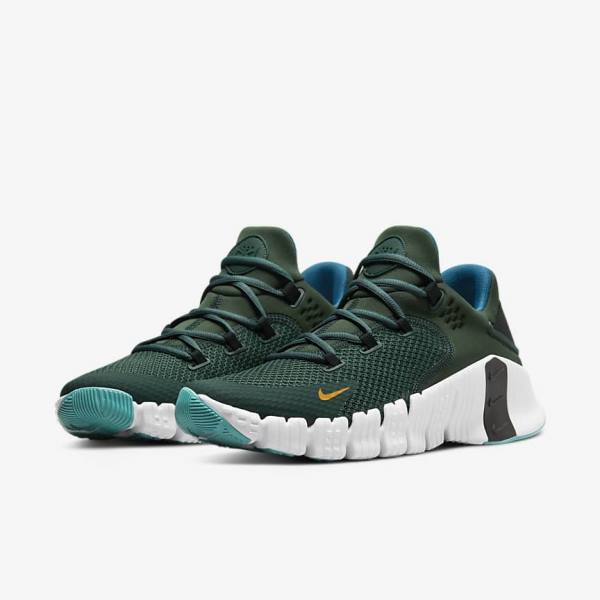 Nike Free Metcon 4 Fitness Schoenen Heren Groen Zwart Wit | NK281MGF