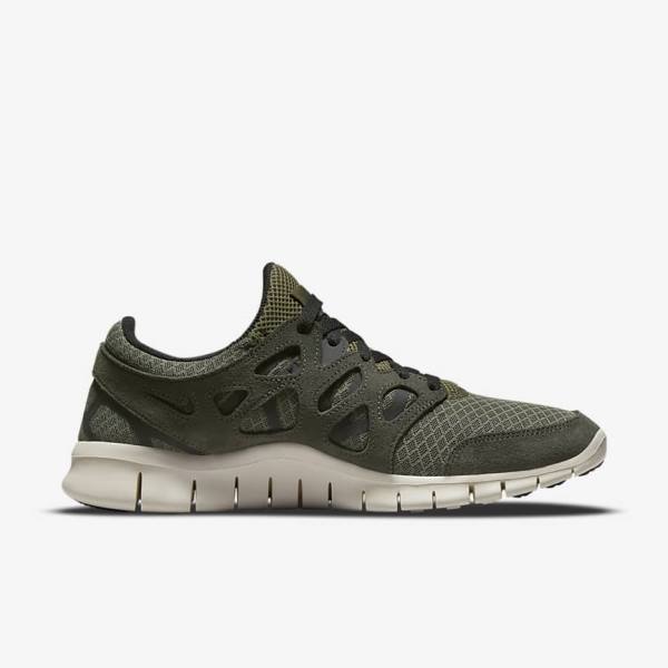 Nike Free Run 2 Sneakers Heren Olijfgroen Zwart | NK475UNV