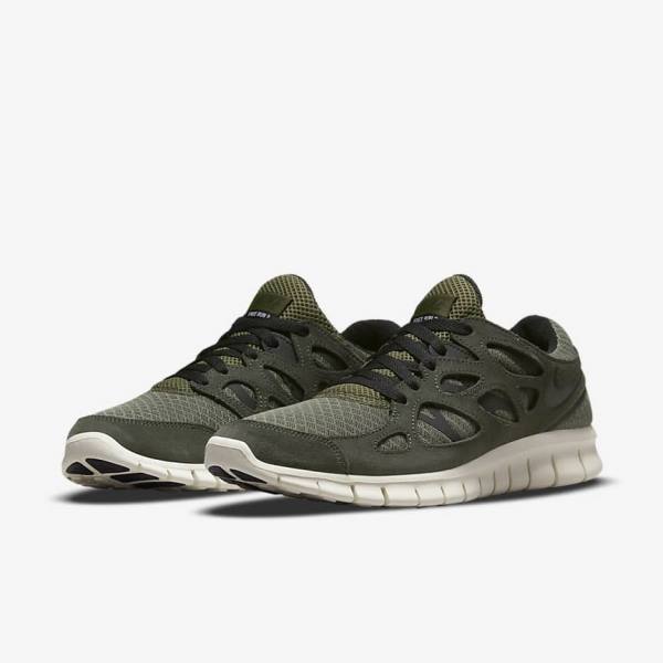 Nike Free Run 2 Sneakers Heren Olijfgroen Zwart | NK475UNV