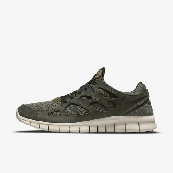 Nike Free Run 2 Sneakers Heren Olijfgroen Zwart | NK475UNV