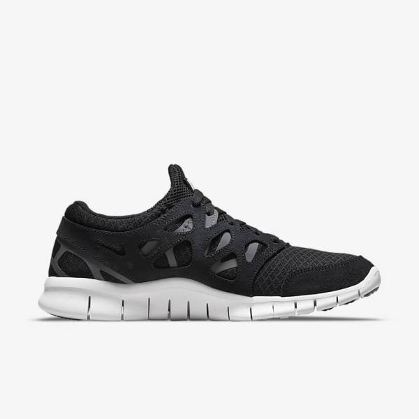 Nike Free Run 2 Sneakers Heren Zwart Donkergrijs Wit | NK154EDU