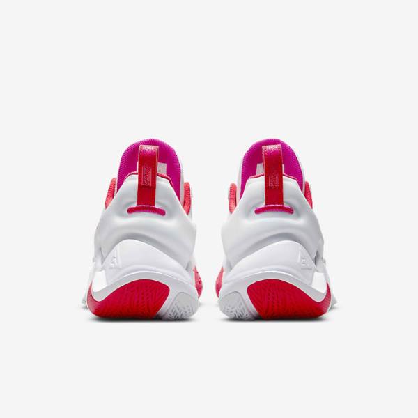 Nike Giannis Immortality Basketbalschoenen Heren Wit Roze Platina Rood | NK876QLS