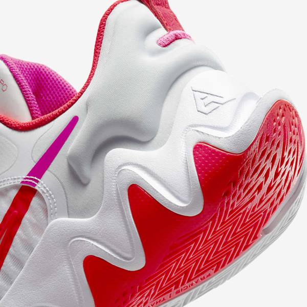 Nike Giannis Immortality Basketbalschoenen Dames Wit Roze Platina Rood | NK975IXR