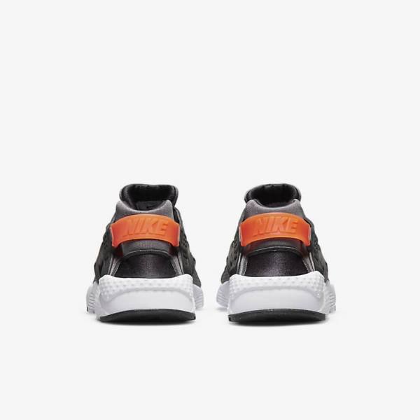 Nike Huarache Run Older Sneakers Kinderen Zwart Oranje Grijs Wit | NK287JVZ