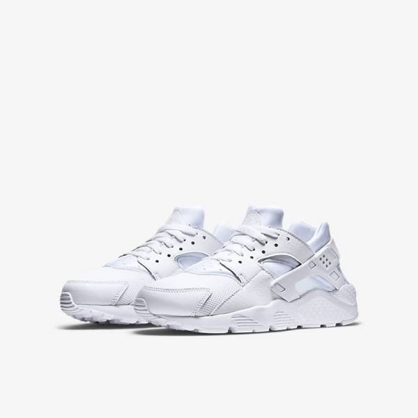 Nike Huarache Run Older Sneakers Kinderen Wit Platina Wit | NK452VFK