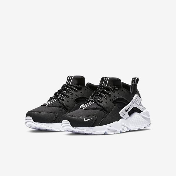 Nike Huarache SE Older Sneakers Kinderen Zwart Wit | NK037XFB