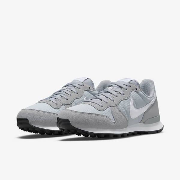 Nike Internationalist Sneakers Dames Grijs Platina Zwart Wit | NK273HUJ