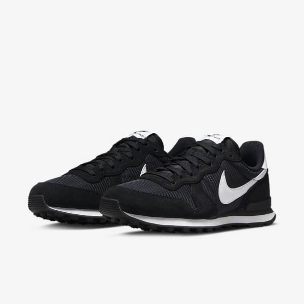 Nike Internationalist Sneakers Dames Zwart Donkergrijs Wit | NK385TOF