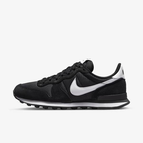 Nike Internationalist Sneakers Dames Zwart Donkergrijs Wit | NK385TOF