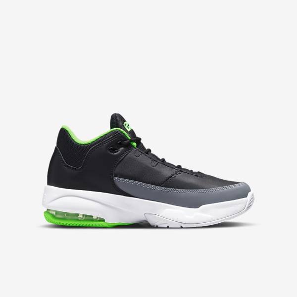 Nike Jordan Max Aura 3 Older Sneakers Kinderen Zwart Grijs Wit Groen | NK021AVS