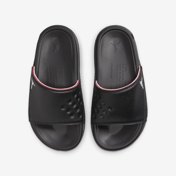 Nike Jordan Play Older Badslippers Kinderen Zwart Rood | NK407EIS