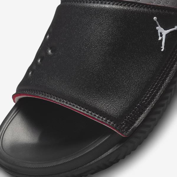 Nike Jordan Play Older Badslippers Kinderen Zwart Rood | NK407EIS