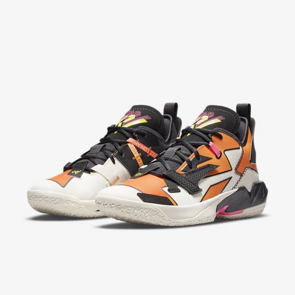 Nike Jordan Why Not Zer0.4 Basketbalschoenen Heren Wit Oranje Zwart | NK548DLM