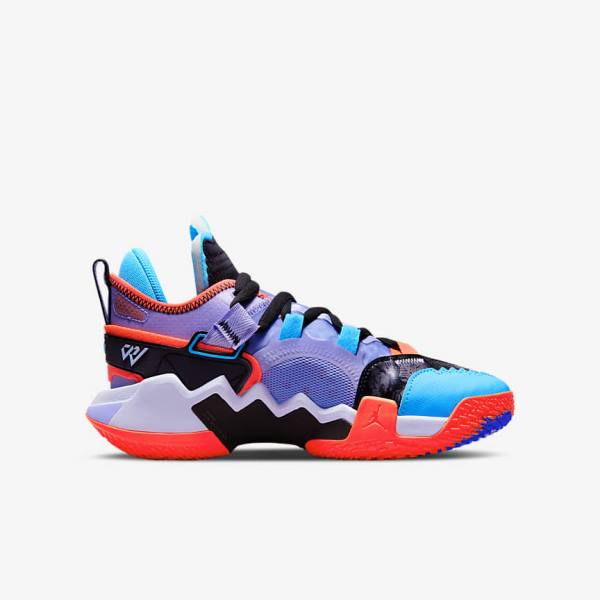 Nike Jordan Why Not Zer0.5 Older Basketbalschoenen Kinderen Zwart Blauw Lichtrood | NK306MEK