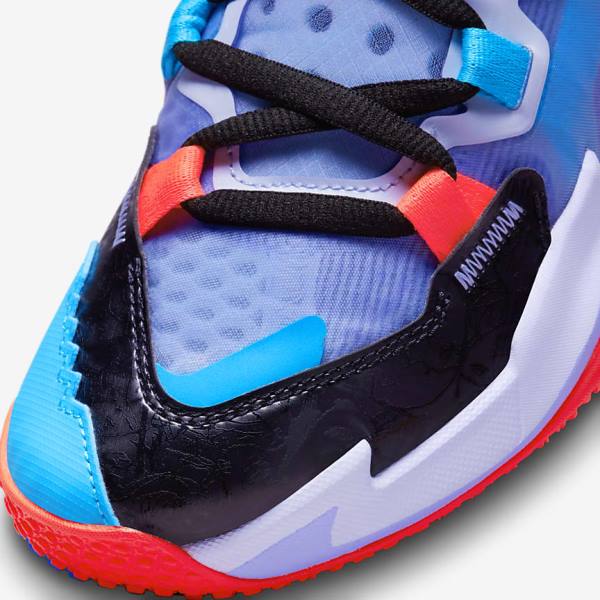 Nike Jordan Why Not Zer0.5 Older Basketbalschoenen Kinderen Zwart Blauw Lichtrood | NK306MEK