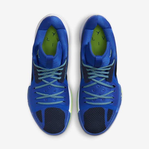 Nike Jordan Zoom Separate Jordan Schoenen Heren Donkerblauw Blauw Wit Groen | NK472GYP