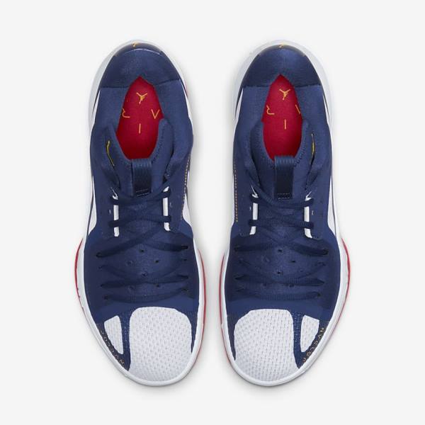 Nike Jordan Zoom Separate Jordan Schoenen Heren Donkerblauw Wit Rood Goud | NK657NFA