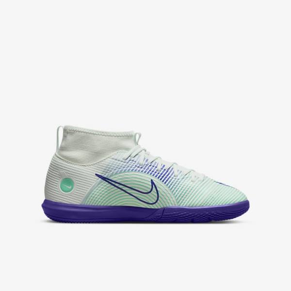 Nike Jr. Mercurial Dream Speed Superfly 8 Academy IC Indoor Court Voetbalschoenen Kinderen Groen Paars Groen | NK479PCX