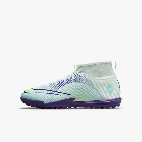 Nike Jr. Mercurial Dream Speed Superfly 8 Academy TF Turf Voetbalschoenen Kinderen Groen Paars Groen | NK769KXQ