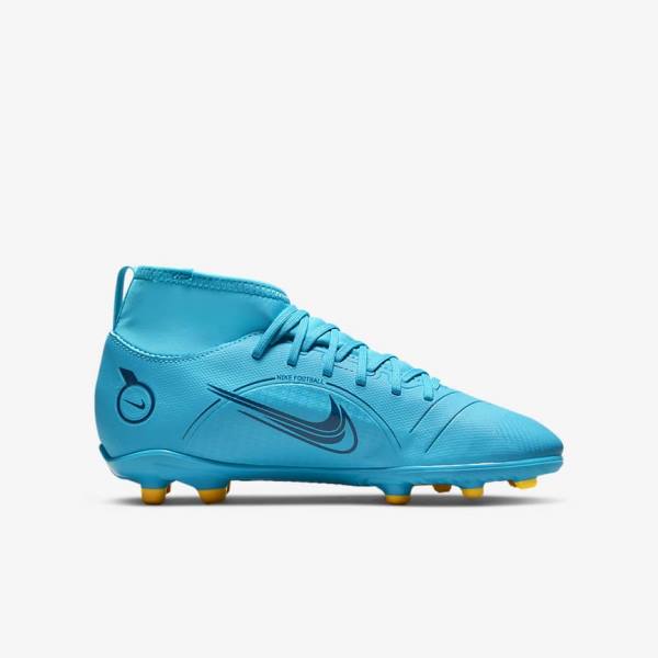 Nike Jr. Mercurial Superfly 8 Club MG Older Multi-Ground Voetbalschoenen Kinderen Blauw Oranje | NK841ZUG