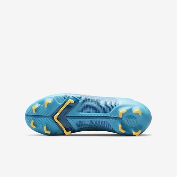 Nike Jr. Mercurial Superfly 8 Pro FG Younger and Older Firm-Grounds Voetbalschoenen Kinderen Blauw Oranje | NK365IPL