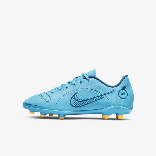 Nike Jr. Mercurial Vapor 14 Club MG Older Multi-Ground Voetbalschoenen Kinderen Blauw Oranje | NK431AMT