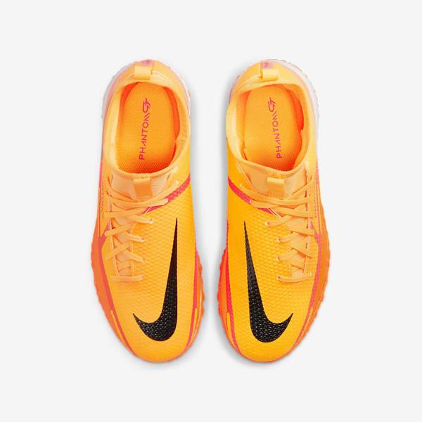 Nike Jr. Phantom GT2 Academy Dynamic Fit TF Older Turf Voetbalschoenen Kinderen Oranje Lichtrood Zwart | NK761SEV