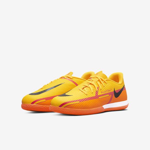 Nike Jr. Phantom GT2 Academy IC Older Indoor Court Voetbalschoenen Kinderen Oranje Lichtrood Zwart | NK236YKI