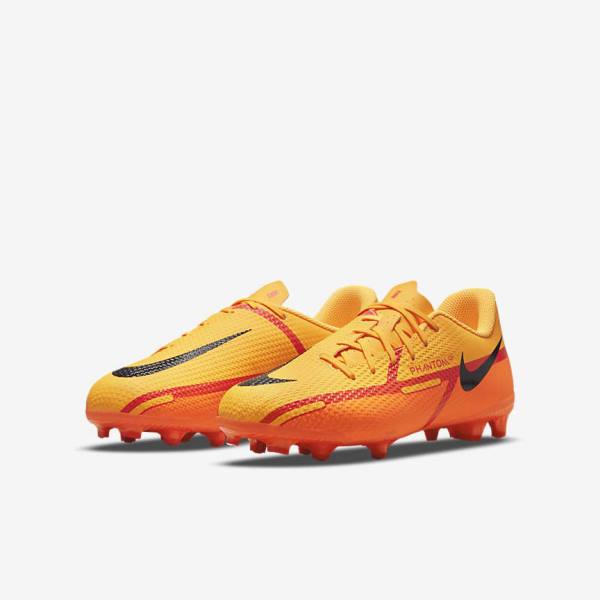 Nike Jr. Phantom GT2 Academy MG Older Multi-Ground Voetbalschoenen Kinderen Oranje Lichtrood Zwart | NK987ZKB