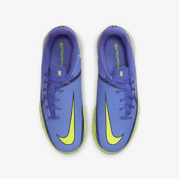 Nike Jr. Phantom GT2 Academy TF Older Turf Voetbalschoenen Kinderen Blauw Grijs | NK172YNQ