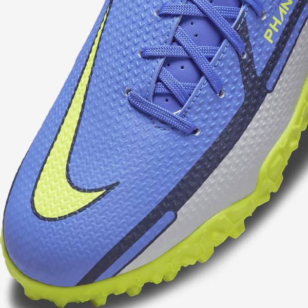 Nike Jr. Phantom GT2 Academy TF Older Turf Voetbalschoenen Kinderen Blauw Grijs | NK172YNQ