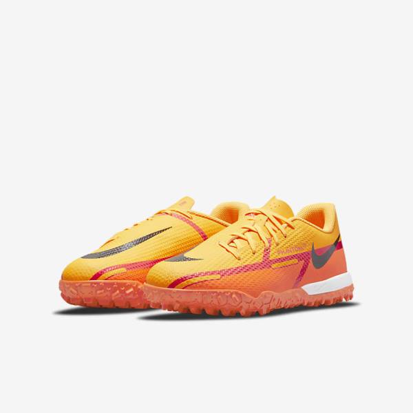 Nike Jr. Phantom GT2 Academy TF Older Turf Voetbalschoenen Kinderen Oranje Lichtrood Zwart | NK342UPW