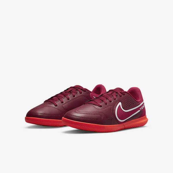 Nike Jr. Tiempo Legend 9 Club IC Older Indoor-Court Voetbalschoenen Kinderen Rood Lichtrood | NK987XPG