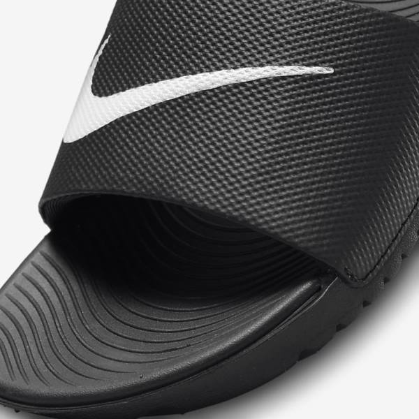 Nike Kawa Older Badslippers Kinderen Zwart Wit | NK168QFA