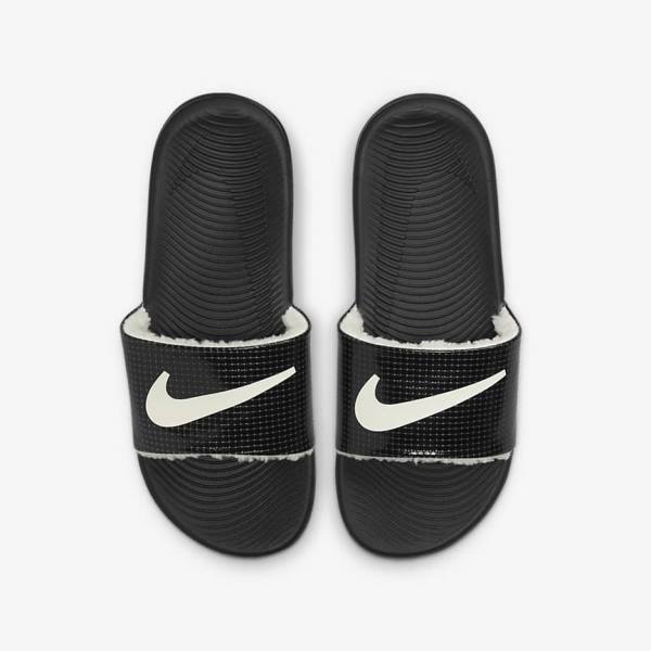 Nike Kawa SE Older Badslippers Kinderen Zwart | NK406MUB